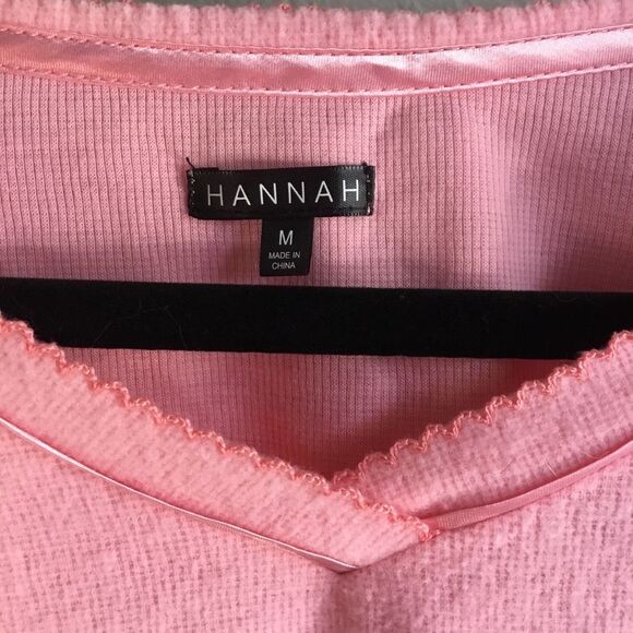 Peachy pink cozy soft leisure PJ sweater with black cat wearing a red bow tie - Picture 3 of 5